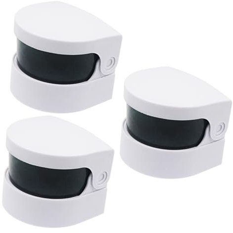 Healvian Nettoyant Dentier 3 Pièces Machine De Nettoyage De Bijoux Fausses Dents Minuterie Numérique Nettoyant Pour Lunettes Nettoyant Pour Bijoux Dentier Machine à Laver Nettoyeur Blanche
