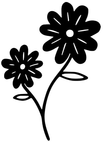 Lay U Home 12.2X17CM Daisy Blumen Heckscheibe Dekoration Decoral Vinyl Auto Aufkleber