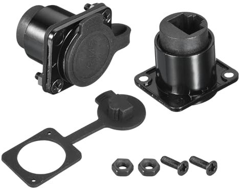 sourcing map Acoplador RJ45 tipo D, conector de montaje en panel hembra a hembra LAN red mamparo enchufe para CAT6/CAT5E/CAT5, paquete de 2