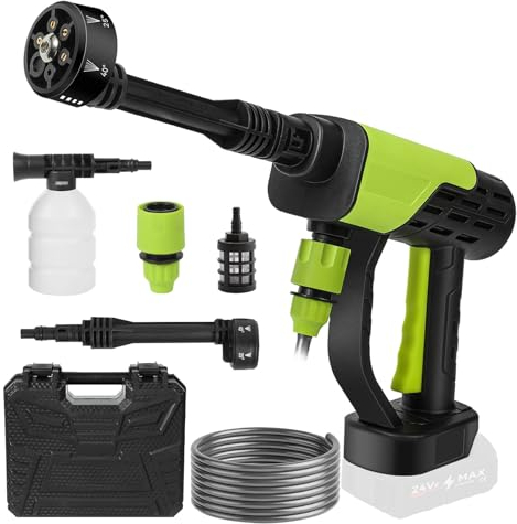 CFITANK - Limpiador de alta presión inalámbrico compatible con las baterías Makita 14,4 V-18 V, limpiador de alta presión portátil y móvil, boquilla multifunción 6 en 1 (solo máquinas)