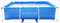 Hanjet PE Steel Frame Pool Rahmenpool Schwimmbecken Aufstellpool Gartenpool umweltfreundlich Sommer Swimingpool Stahlrahmenpool Planschbecken für Außenbereich Hinterhof, eckig, Blau (260x170x65cm)