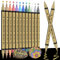 APOGO Metallic Marker Pens - Teenage Girls Gifts, 12 Dual Tip Metallic Paint Pens for Black Paper Scrapbook Accessories Art & Craft Supplies Christmas Stocking Fillers, Gifts for Teenage Girls