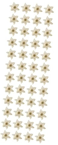 Garneck 48 STK Kreative Modellpflanze Glitzernde Weihnachtsblume Goldene Künstliche Weihnachtsblumen Christrose Weihnachtsstern Weihnachtskränze Verzierung Künstliche Weihnachtspflanzen