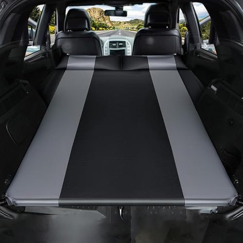 ALaaaaL Aufblasbare Auto-Luftmatratze für VW Golf Polo Passat B6 B8 Touareg Scirocco Caddy,Auto Luftmatratze Aufblasbare Bett aufblasbare Camping Bett Combo Portable Bett,A-Black
