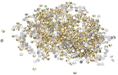 PATIKIL SS3 1440 Stück Strasssteine, Glitzersteine zum Basteln und Rhinestones, für Basteln, Kostüme, Make-Up（Blassgelb）