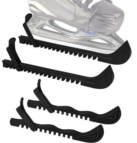 Lnrkai Kufenschoner Schlittschuhe Schoner, Verstellbarer Schlittschuhe Zubehör Für Eiskunstlauf Eishockey Schuhe Für Heranwachsende (2, Schwarz, M+L)