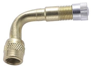 JECOMPRIS 2stücke Reifenadapter Aus Messing Biegung Für LKW Motorrad Roller Und Fahrrad Inklusive Metall-staubkappe Für Schutz Und Robustheit