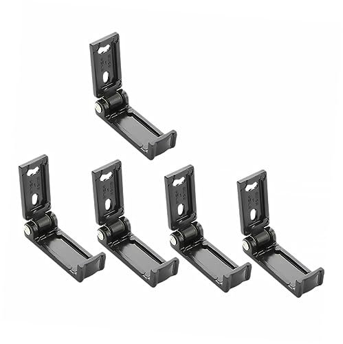 BUGUUYO 5 Stück Klappbare Kleiderhaken Türhaken Wandgarderobe Garderobe Kleine Kleiderhaken Klappbare Kleiderbügel Wandmontage Robuste Haken Zum Aufkleben Kleiderständer Schwarze