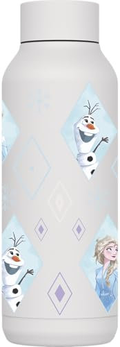 QUOKKA SOLID X DISNEY | BOTELLA TÉRMICA DE ACERO INOXIDABLE DOBLE PARED | FROZEN DIAMOND