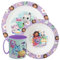 Sorrisini Vajilla Infantil Reutilizable Apta Para Microondas Gabby, Juego de Platos Irrompibles de Plástico Para Niños y Bebés, Plato, Cuenco Para Cereal, Taza 350ml, sin BPA Gabby Space