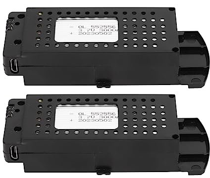 ACOGEDO Batería de Litio de Drones de Larga Duración con Protección de Carga y Diseño liviano: Reemplazo de Batería RC Portátil de 3000 MAh de 3000 MAh con RC con Cable 3 en 1 para Avión S6 G6 Drone