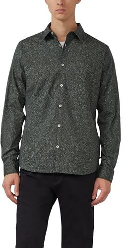 s.Oliver Slim Fit: Hemd aus Baumwollstretch mit All-over-Print