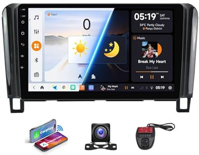 ZCZANT - Radio estéreo para coche con pantalla táctil de 9 pulgadas, Android 13, Bluetooth, DSP integrado, ecualizador, 4G, WIFI, Carplay, Android, control automático del volante, radio FM RDS (NF-6)