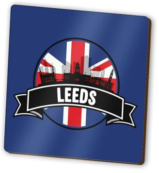 1 x Leeds Square Magnet - Flag UK Union Jack Skyline Landmarks GB City Fridge Magnetic Travel Holiday Family Friend Women Men #83144