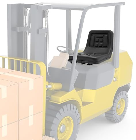 Siège conducteur, siège de tracteur, siège de tracteur, mini pelleteuse, universel, noir, étanche, avec un trou de drainage, siège de remorqueur rembourré, charge de 100 kg, réglable sur 15 cm