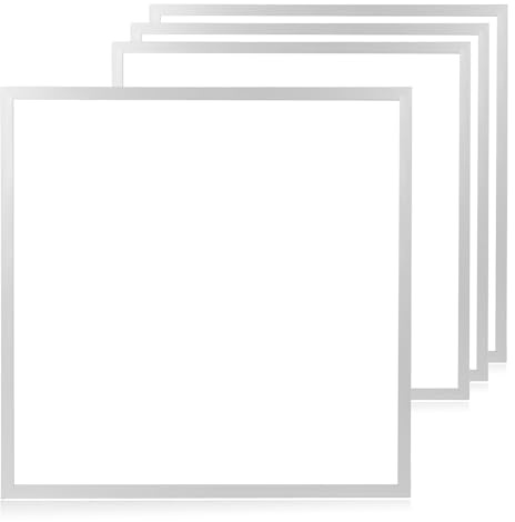 LUXULA 4er Pack LED Panel 62x62 cm Backlit, 36W 3600lm, 4000K Neutralweiß | inkl. 230V Netzteil, LED Bürolampen für Odenwald Rasterdecke, Büroleuchten, Deckenleuchte
