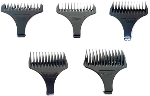 Universeller Schwarzer Haartrimmer-Aufsatz Mit Aufsteckkämmen, Kompatibel Mit Kemei, KM-2293, KM-2299, 1, 2, 3, 4, 5 Mm Kamm
