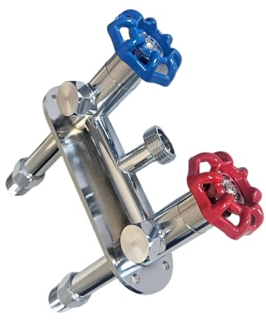 Robinet d'eau chaude et froide de 10,2 cm pour extérieur - Pour jardin, terrasse - Installation rapide - Robinet d'eau chaude et froide pour l'extérieur