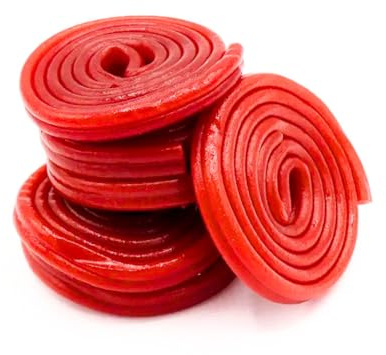 Red Strawberry Liquorice Wheels 500g Sweets Pick and Mix Licorice Sweet