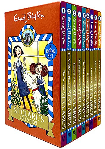 St Clare's Collection 9 Books Box Set by Enid Blyton (Sixth Form, Fifth Formers, Claudine, Third Form, Second Form, Summer Term, O'Sullivan Twins & Twins)