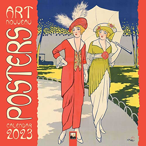 Art Nouveau Posters – Jugendstil 2023: Original Flame Tree Publishing-Kalender [Kalender] (Wall-Kalender)