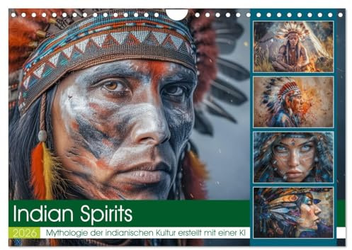 Indian Spirits (Wandkalender 2026 DIN A4 quer), CALVENDO Monatskalender: Lassen Sie sich jeden Monat aufs Neue von der Schönheit und dem spirituellen ... einzigartigen Kalenders. (CALVENDO Menschen)