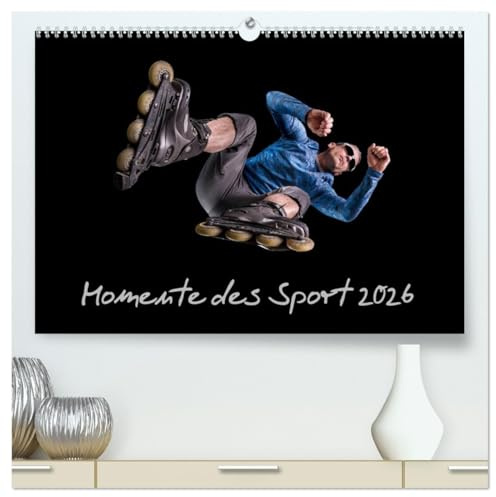 Momente des Sport (hochwertiger Premium Wandkalender 2026 DIN A2 quer), Kunstdruck in Hochglanz: Sportler aus der Drohnen- und Bodenperspektive (CALVENDO Sport)