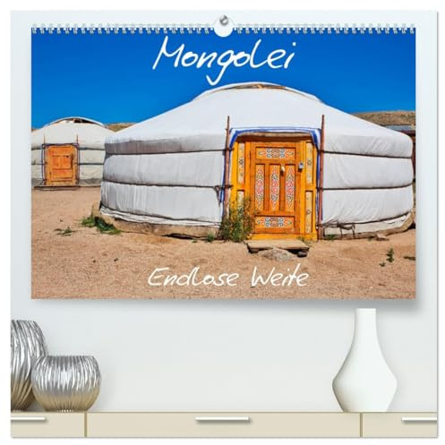 Mongolei Endlose Weite (hochwertiger Premium Wandkalender 2026 DIN A2 quer), Kunstdruck in Hochglanz: Stimmungsvolle Bilder von interessanten Orten, ... Weite der Mongolei (CALVENDO Orte)