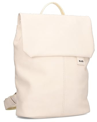 Zwei Damen City-Rucksack Mademoiselle.M MR13 Tagesrucksack 7 Liter, gepolstertes Laptopfach, Magnet-Verschlussklappe, Hauptfach mit Reißverschluss, Rückenpolsterung, klassisch-elegant (off-white)