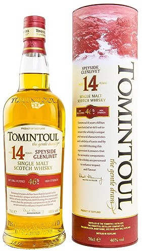 Tomintoul | Single Malt Scotch Whisky | 14 Jahre gereift | Reifung in ehemaligen Bourbon- und Sherry-Fässern | 46% vol. | 700 ml