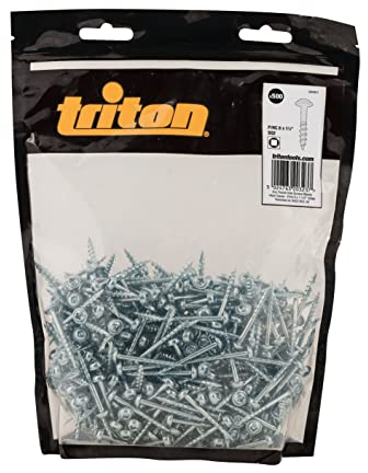 Triton 560821 Tornillos Galvanizados con Cabeza de Arandela y Rosca Gruesa, Plata, 8 x 1-1/2-Inch, Set de 500 Piezas