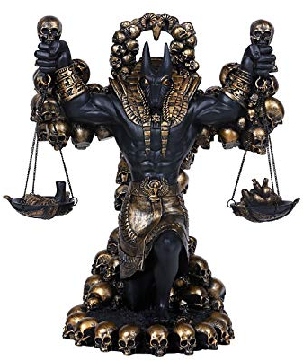 Pacific Giftware Miniaturstatue aus ägyptischem Anubis Gott, Schwarz/goldfarben