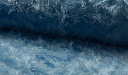 FABRICS-CITY FLOKATI TEDDYFELL STOFF KARNEVAL BEKLEIDUNG BASTEL REQUISITEN FOTOSHOOTING DEKO (Türkis, 100X150cm)