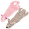 2-in-1 Quietschendes Hundespielzeug mit weichem, strapazierfähigem Stoff für kleine, mittlere und große Haustiere by Best Pet Supplies - Keine Füllung für das Spielen im Haus, Hase, Schwein, size S