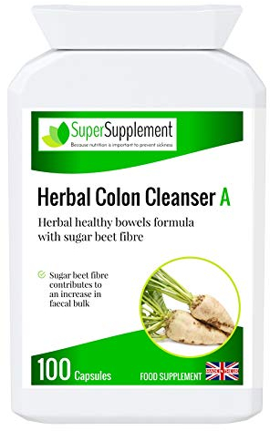 Herbal Colon Cleanse Detox - Gut Health Support - Digestive Enzyme Supplements (100 Capsules) Laxatives for Constipation - Stool Softeners for Adults - Vegan Tablets