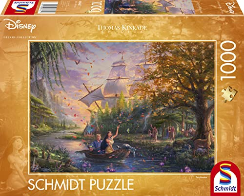 Schmidt Spiele Thomas Kinkade: Disney Pocahontas 2021 Edition (1000pc), Puzzle, Ages 12+