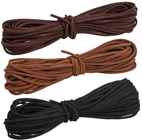 Leder Schnüre Lederschnüre Lederschnur Lederband Aus Echt Leder Lederschnur Faden Lederband Lederbänder Zum Basteln Lederband Flach Mit Kettenverschlüsse Für Diy Armband Halskette Schmuck Handwerk