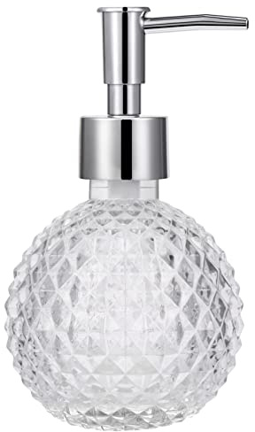 Housoutil 220ML Seifenspender Glas Lotionspender Flüssigseifenspender Pumpflasche Shampoo Spender Spülmittelspender mit Pumpkopf für Küche Bad Kosmetik Shampoo Spülung Cremes Flüssigkeit