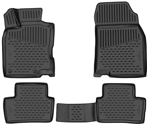 WALSER XTR Gummi Fussmatten Auto für Renault Kadjar (HA, HL) 2018-Heute, 100% passgenaue Auto Fußmatten, robuste Universal Fußmatte Auto, Gummimatten Auto, Auto Fussmatten Gummi