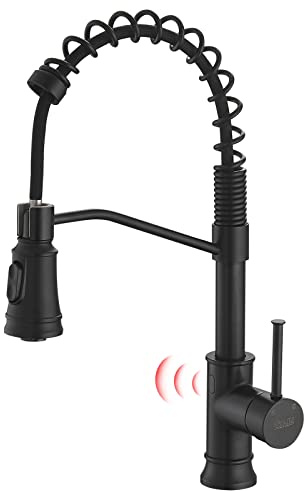 GIMILI Matte Black Touchless Kitchen Sink Faucet with Pull Down Sprayer | Motion Sensor Smart Activated Hands-Free Single Handle