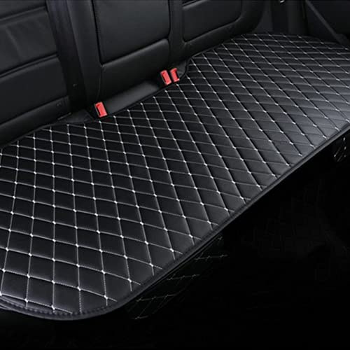 JKSM Autositzbezüg Autositzbezug Leder Für Mercedes Für Benz A B C E S Klasse W169 W176 W177 W247 W246 W245 W204 W205 W213 W221 W212 GLA GLC GLE Auto Sitzschoner (Color : Rear Black White)