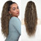 Pferdeschwanz Extensions mix Braun Lang Gewickelt Haarteil Ponytail Natürliches Kunsthaar Haar Haarverlängerunge Extensions für Damen Afro Zopf Ponytail ca.65cm 095G