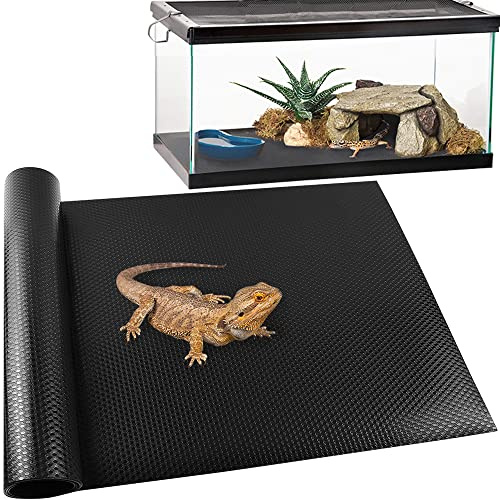 TCYPUHL Reptile Carpet, Reptile Mat, Bearded Dragon, Leopard Gecko Substrate,Bearded Dragon Tank Flooring, Snake,Tortoise Bedding, Bearded Dragon Tank Accessories (18X 79, 1 PCS Thicker Mat)