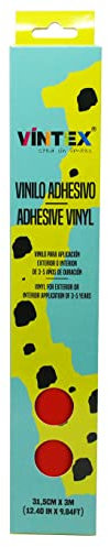 VINTEX - Vinilo Adhesivo Acabado Rojo Mate 3m x 31,5cm - para Interior y Exterior - Apto para Plotter de Corte - Durabilidad de 3 a 5 Años - Vinilo de Rotulación