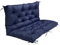 Outdoor Swing Cushions with Backrest,Replacement Cushions for Patio Porch Garden Swing Chair,Waterproof Cushions For Outdoor Furniture Bench,2 or 3 Person Seat Cushions (Navy Blue, 59x39.4in)