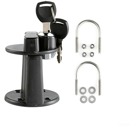 Support de réservoir de carburant et d'huile - Fixation de verrouillage - Jerrican - Pour réservoir de carburant de 3 L et 5 L - Pour moto, voiture, UTV, VTT, avec serrure et clé