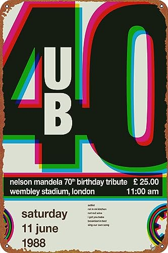 Konzertplakate No068 MY UB40 Metall-Blechschild Poster Vintage Art Wanddekoration 30,5 x 20,3 cm