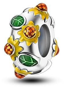 MULA Stoppers Beads Charms für Armbänder&Halsketten 925 Sterling Silber Rondelle Spacer Charm mit Klarem Gummi innen für Major European Snake Chain Schmuck für Frauen