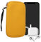 kwmobile Handytasche für Smartphones L - 6,5 - Neopren Handy Hülle Honiggelb - Handy Tasche 16,5 x 8,9 cm Innenmaße