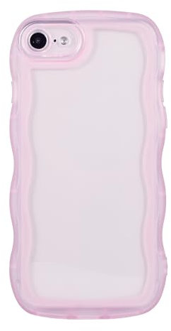 Eiyikof Custodia trasparente compatibile con iPhone 6S Plus/6 Plus, graziosa custodia protettiva sottile in tinta unita con struttura ondulata riccia in morbido silicone trasparente, antigraffio,